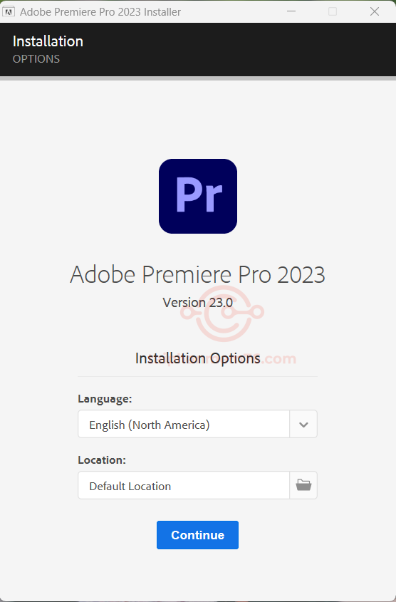 seup Adobe Premiere Pro CC 2023